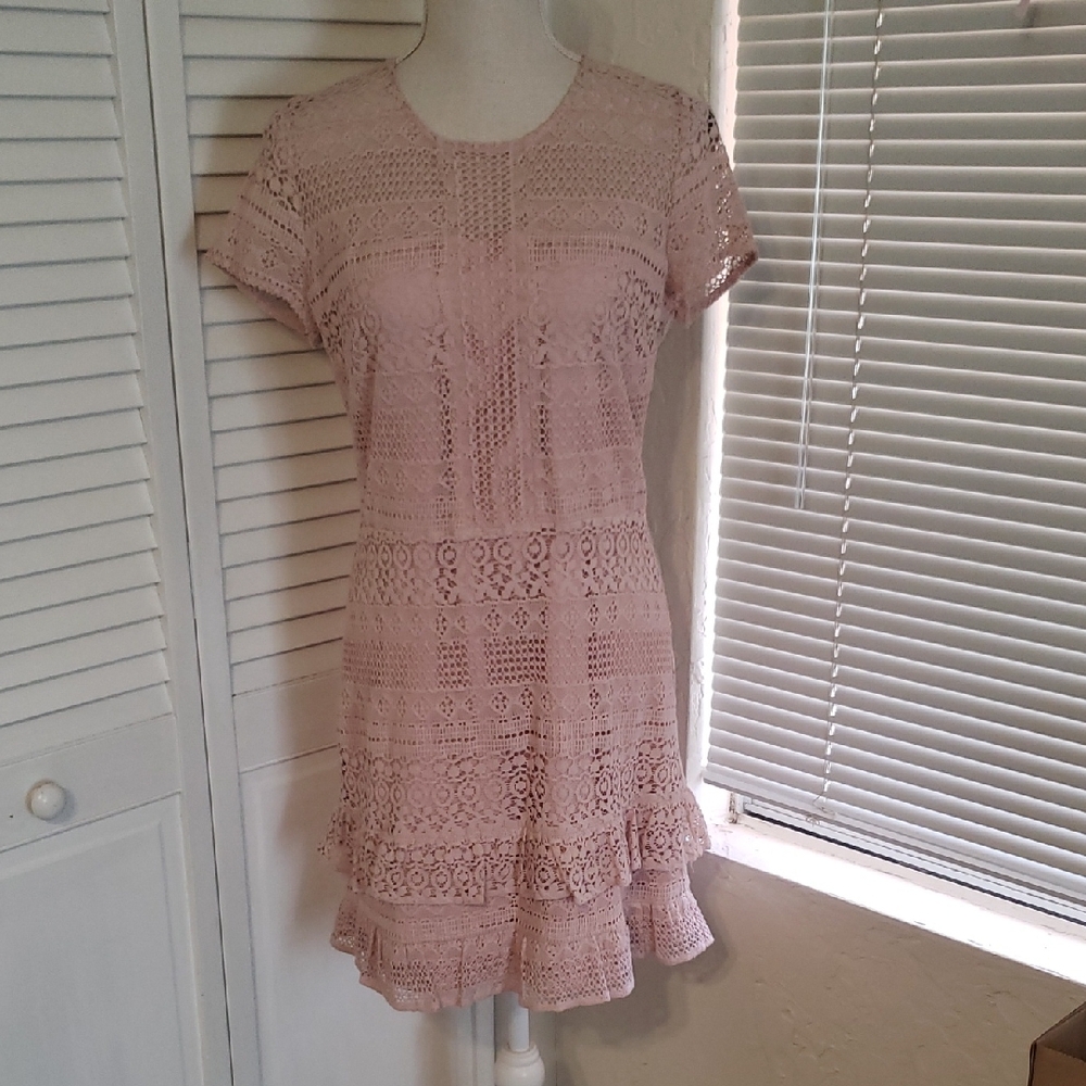 Parker Blush Lace Mini Dress